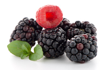 Raspberry with blackberry