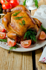 Baked chicken with tomatoes