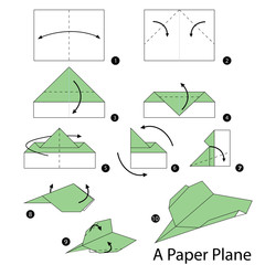 step by step instructions how to make origami A Plane