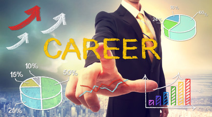 Career concept with businessman
