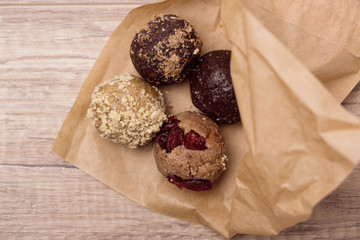 Four Raw Vegan Sweet Balls