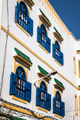 Architecture windows Essaouira, Morocco