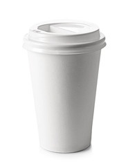 Paper cup isolated on white