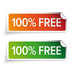 100 percent free sticker vector