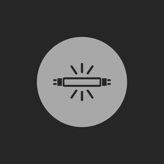 fluorescent lamp vector icon