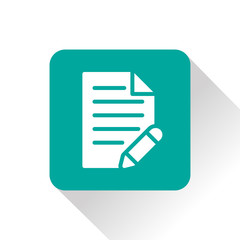 document with pen vector icon