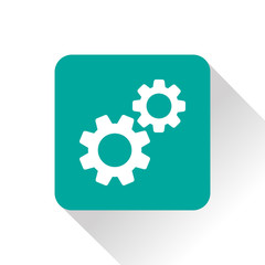 two gears vector icon