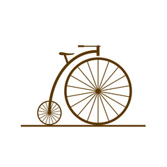 Fototapeta premium old bicycle color illustration