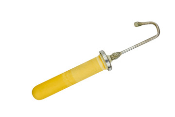 used water filter isolated on white background