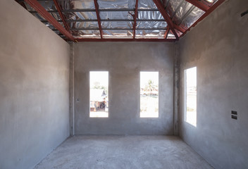 room of inside house under construction