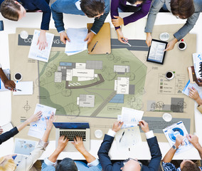 Co Working Space Architecture Plan Map Blueprint Design Concept