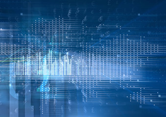 Abstract geometric technology graphic elements. 