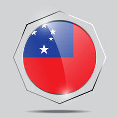 Button Flag of Samoa