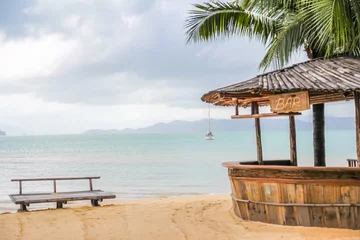 Sierkussen Wooden bar on the beach © chavana7777