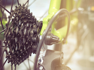 closeup bike gears