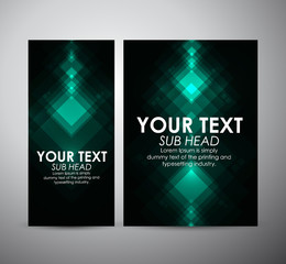 Abstract green squares pattern. Brochure business design template or roll up. Vector illustration