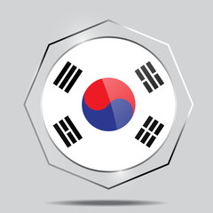 Button Flag of South Korea