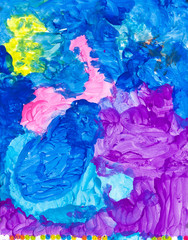 Multicolored Watercolor Abstract Painting