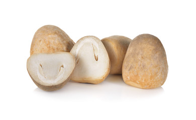 Straw mushrooms on white background