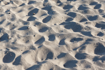 Closeup view of texture beach sand.