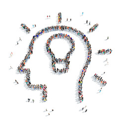 people shape  human head idea