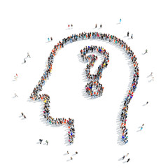 people  shape  human head question mark