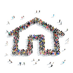 people  form small house