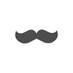 Mustache icon in a flat shadow