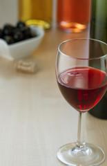 Glass of red wine