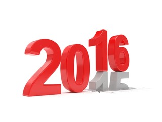 2015-2016 change new year 2016 isolated