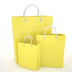 Paper Shopping Bags isolated on white background