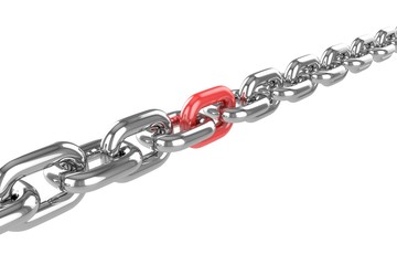 Obraz premium render stainless steel chain