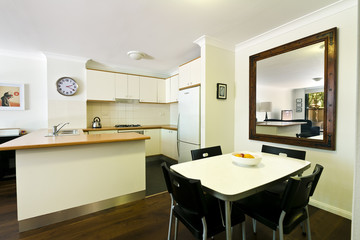 Modern gourmet kitchen interior
