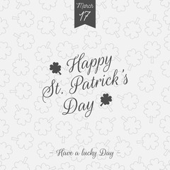 Happy Saint Patricks Day greeting Background