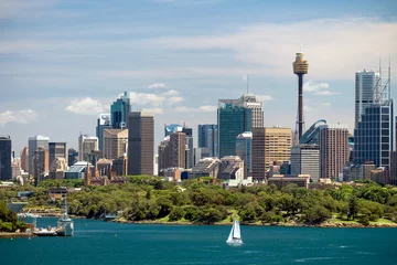Foto op Plexiglas Dramatic view at Sydney city urban skyline © myphotobank.com.au