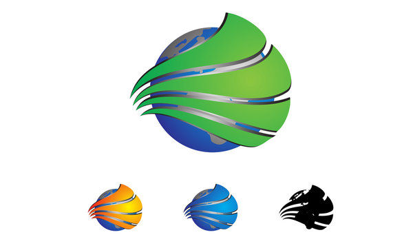 global, globe, earth, world, synergy logo design