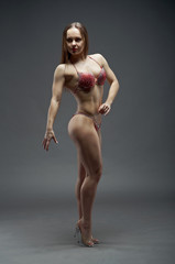 Naklejka premium Woman athletic body .