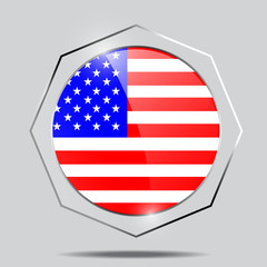 button Flag of america