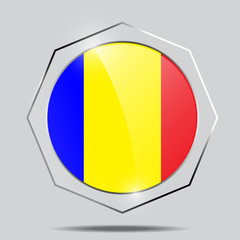 Button Flag of Romania