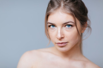 Charming woman with fresh skin