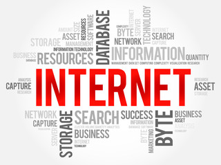 Internet word cloud, business concept