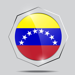 Button Flag of Venezuela