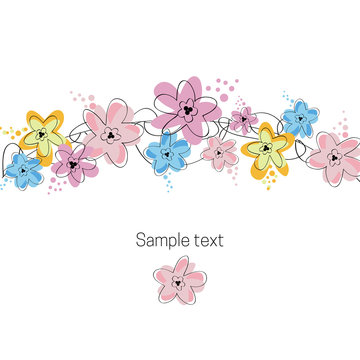 Floral illustration greeting card
