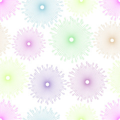 seamless pattern of fantasy flowers