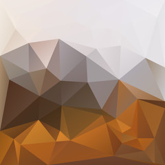 Fototapeta premium Polygonal mosaic background in brown and white colors.