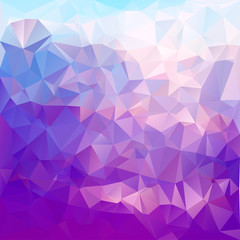 Polygonal mosaic abstract geometry background landscape in blue