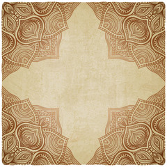 brown corner pattern old background
