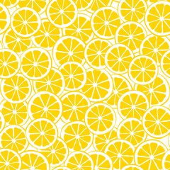 lemon slices seamless pattern