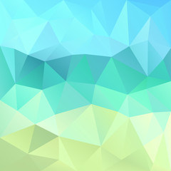 Polygonal mosaic abstract geometry background landckape in blue