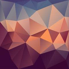 Polygonal mosaic abstract geometry background landscape in red,